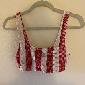 Square Mesh Swim Top